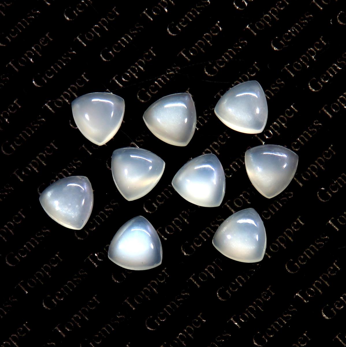 White Moonstone 6x6 mm Trillion Cabochon